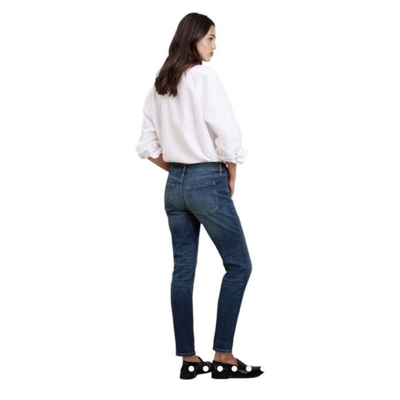 Banana Republic Girlfriend Cuffed Jeans. Blue Size 26 #1091 - Picture 2 of 8